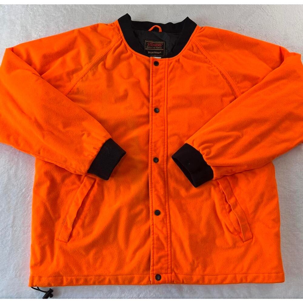 Stearns Dry Wear Hunting Jacket Blaze Orange quilted Lining Size Large